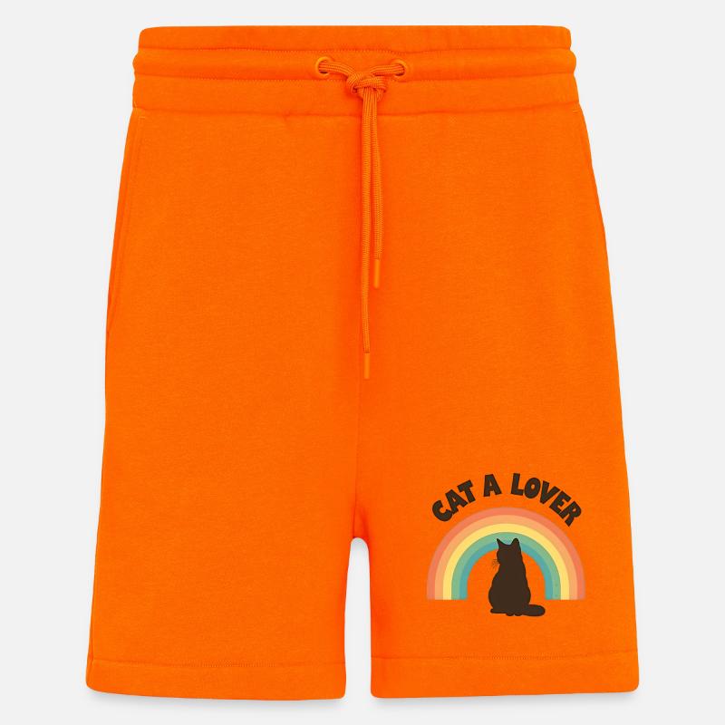 Regenbogen Liebe Katze - Shorts - made by SPREAD - SUNSET ORANGE