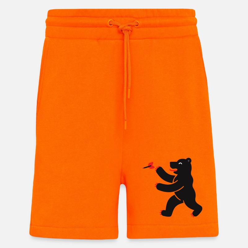 Bär beim Dart - Shorts - made by SPREAD - SUNSET ORANGE