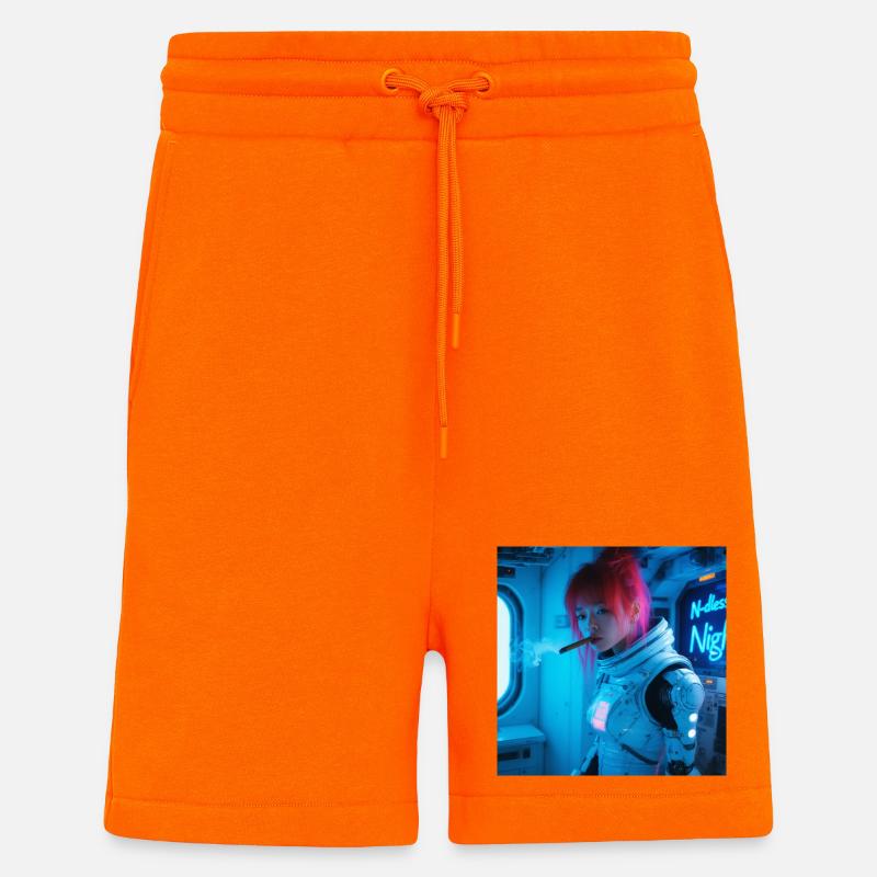 Space Soldier with a cigar - Shorts - made by SPREAD - SUNSET ORANGE