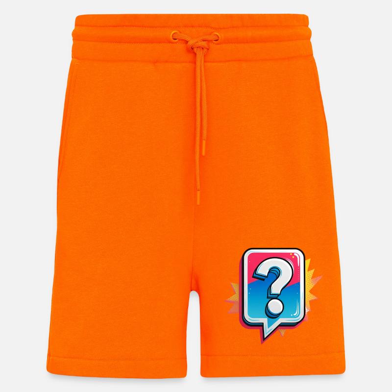 Point d’interrogation - Short bio décontracté fabriqué en UE - SUNSET ORANGE