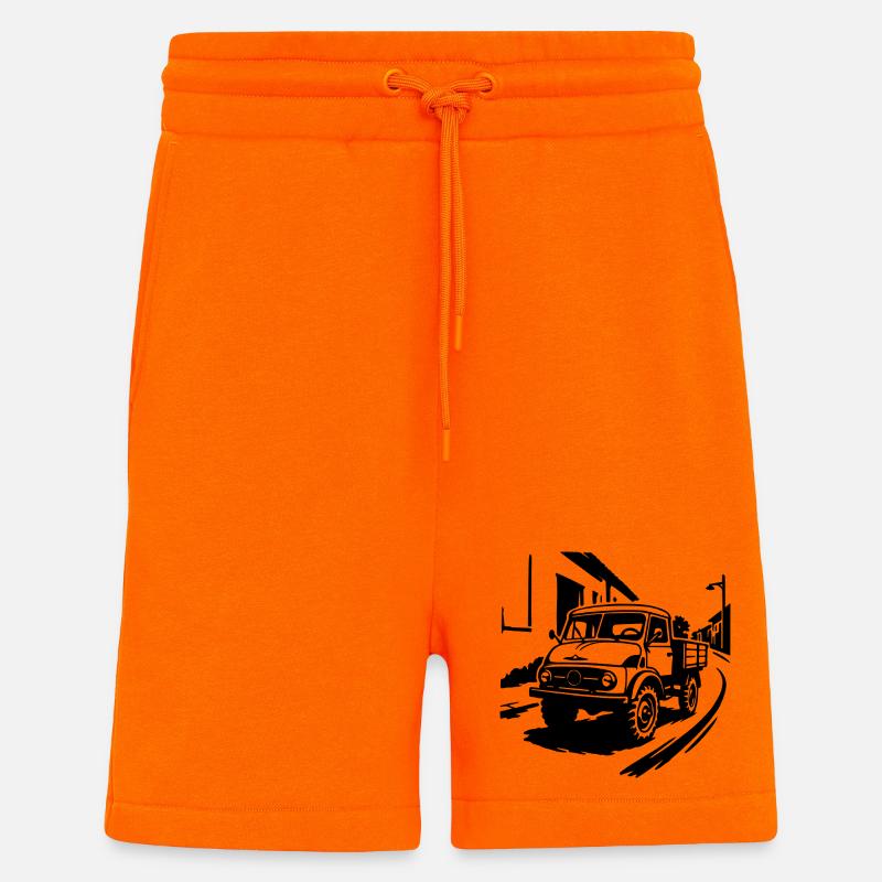 Polyvalent à l’ancienne - Short bio décontracté fabriqué en UE - SUNSET ORANGE