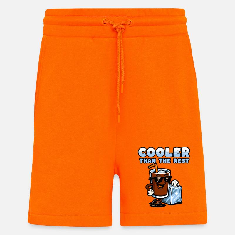Cola-Figur mit Eiscreme und Sonnenbrille - Shorts - made by SPREAD - SUNSET ORANGE