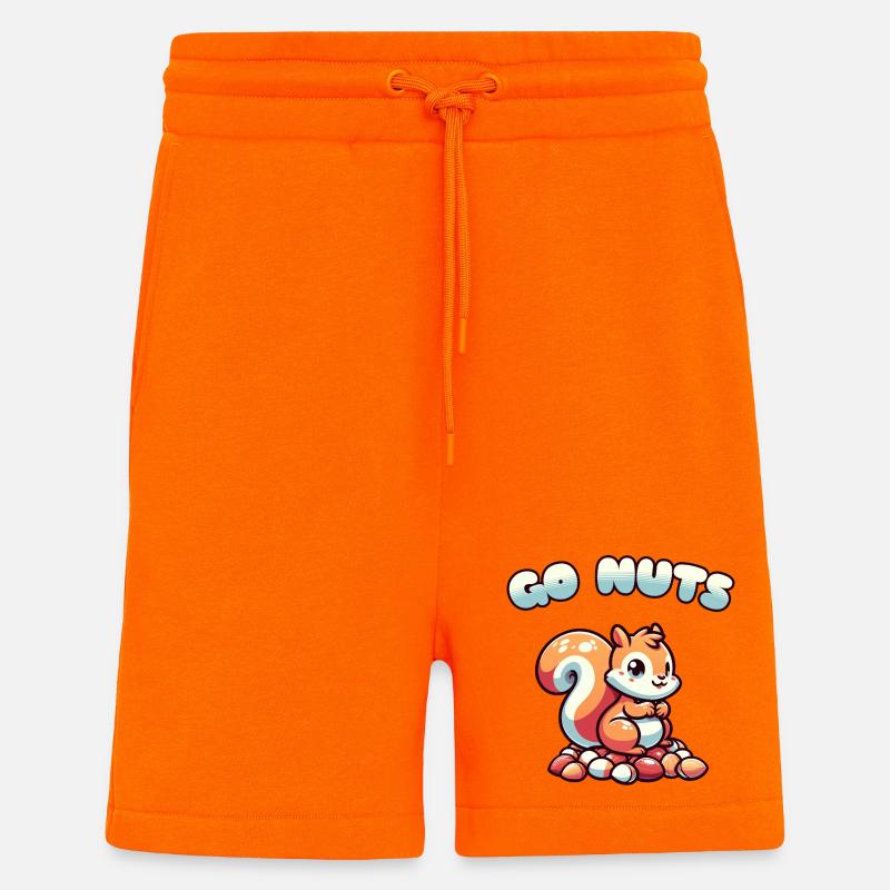 Eichhörnchen sitzt auf Nüssen Cartoon-Tee - Shorts - made by SPREAD - SUNSET ORANGE