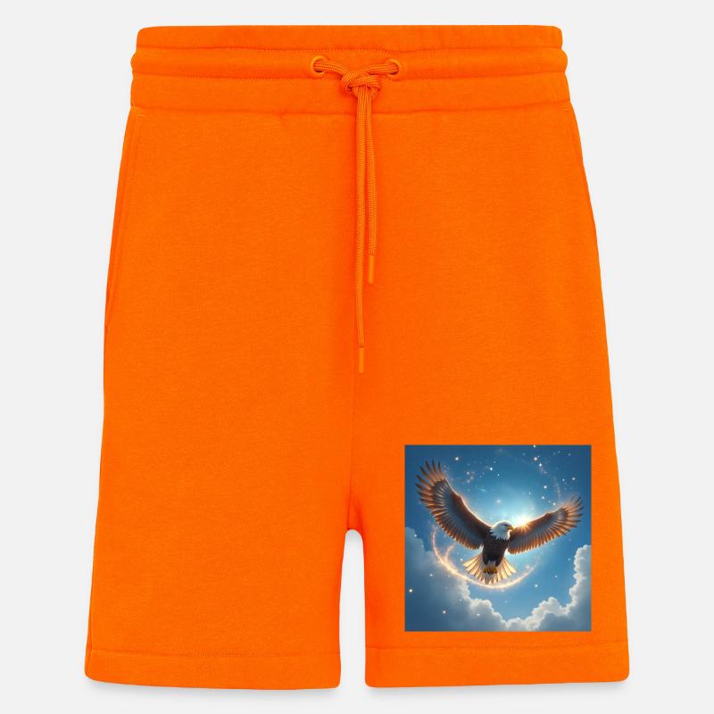 Krafttier Adler am Himmel - Shorts - made by SPREAD - SUNSET ORANGE
