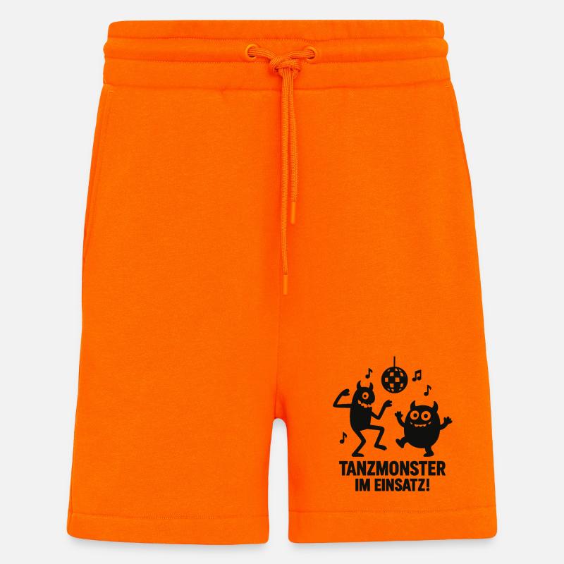Dance Monster Insert Disco - Short bio décontracté fabriqué en UE - SUNSET ORANGE