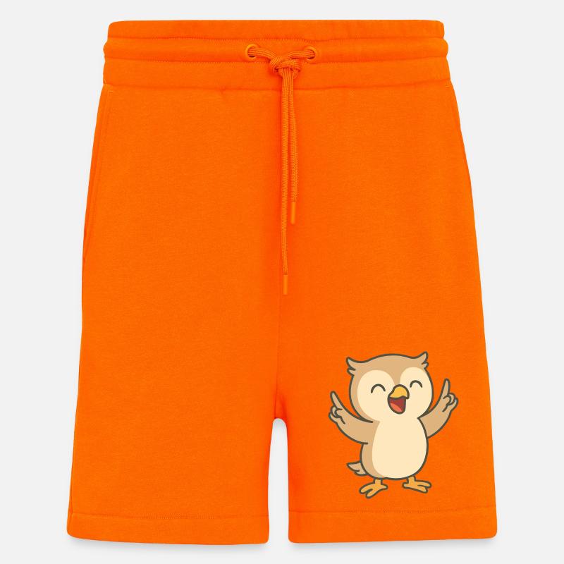 Gute-Laune-Eule - Shorts - made by SPREAD - SUNSET ORANGE
