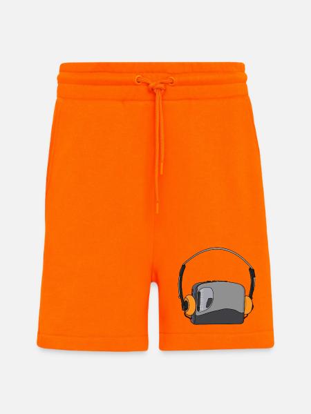 Cool Portable Cassette Audio Player - Shorts - made by SPREAD - SUNSET ORANGE
