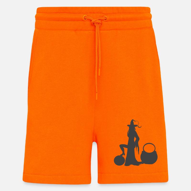 hexen silhouette kristallkugel - Shorts - made by SPREAD - SUNSET ORANGE