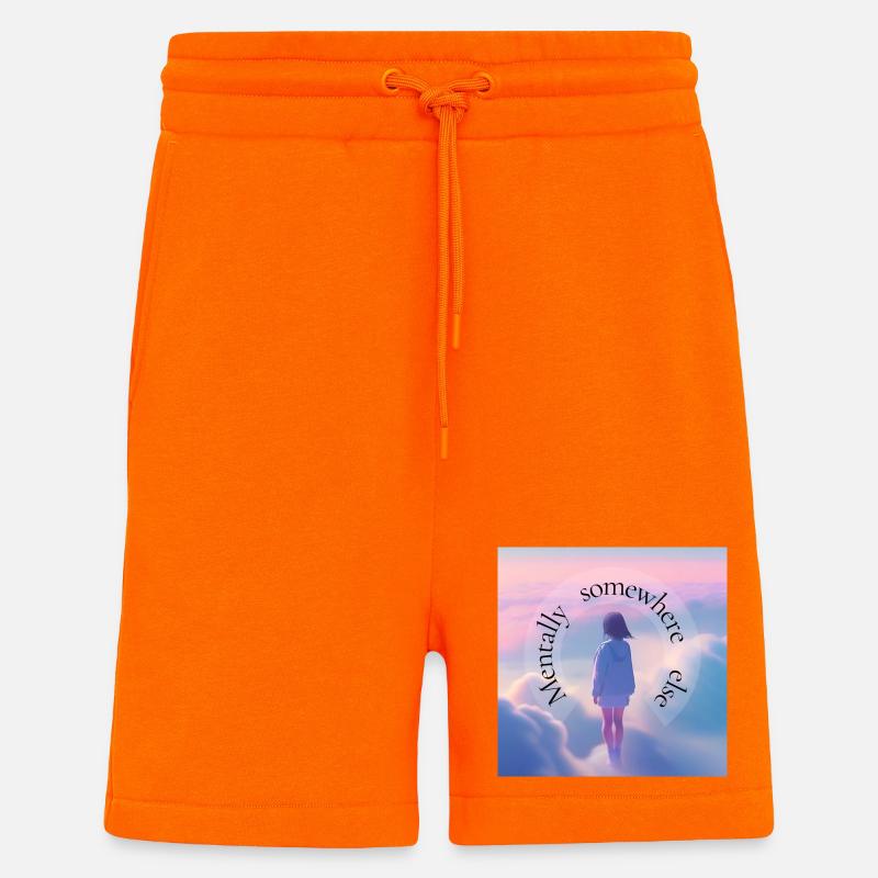 Mental Somewhere Else – Aesthetic Dreamscape - Shorts - made by SPREAD - SUNSET ORANGE