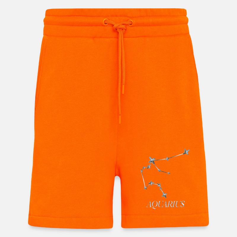 Aquarius Sternbild – Silber Minimal-Konstellation - Shorts - made by SPREAD - SUNSET ORANGE