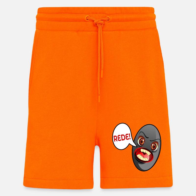 JUGENDSPRACHE REDE SCHWARZE OLIVE - Shorts - made by SPREAD - SUNSET ORANGE