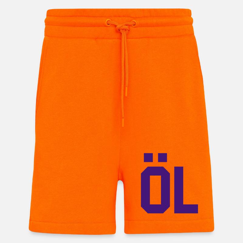 Abstract Geometric Pattern Design - Shorts - made by SPREAD - SUNSET ORANGE