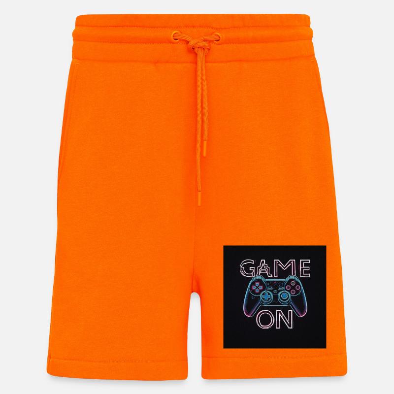 Neon Gaming Controller Design - Shorts - made by SPREAD - SUNSET ORANGE