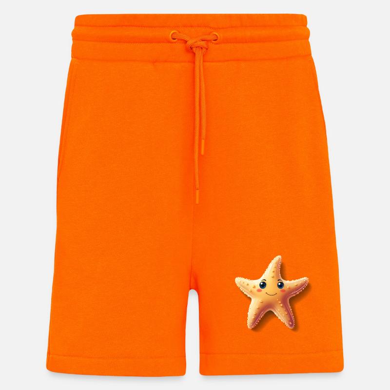 Cute starfish with laughter - Shorts - made by SPREAD - SUNSET ORANGE