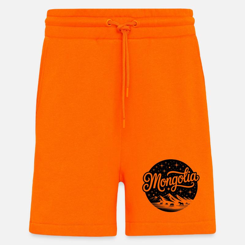 Mongolei - Souvenir-Design - Shorts - made by SPREAD - SUNSET ORANGE