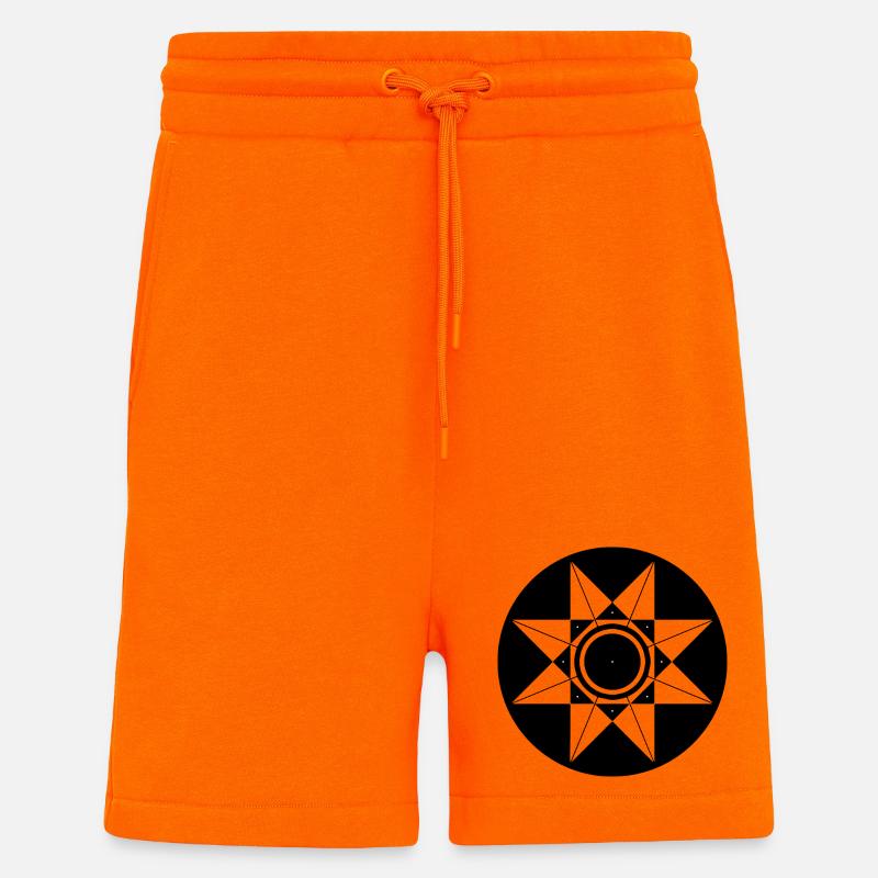 Schéma de l’étoile céleste - Short bio décontracté fabriqué en UE - SUNSET ORANGE