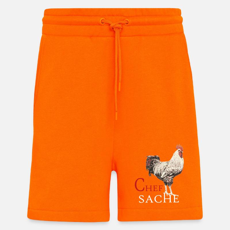 Küchenchef-Hahn Design - Shorts - made by SPREAD - SUNSET ORANGE