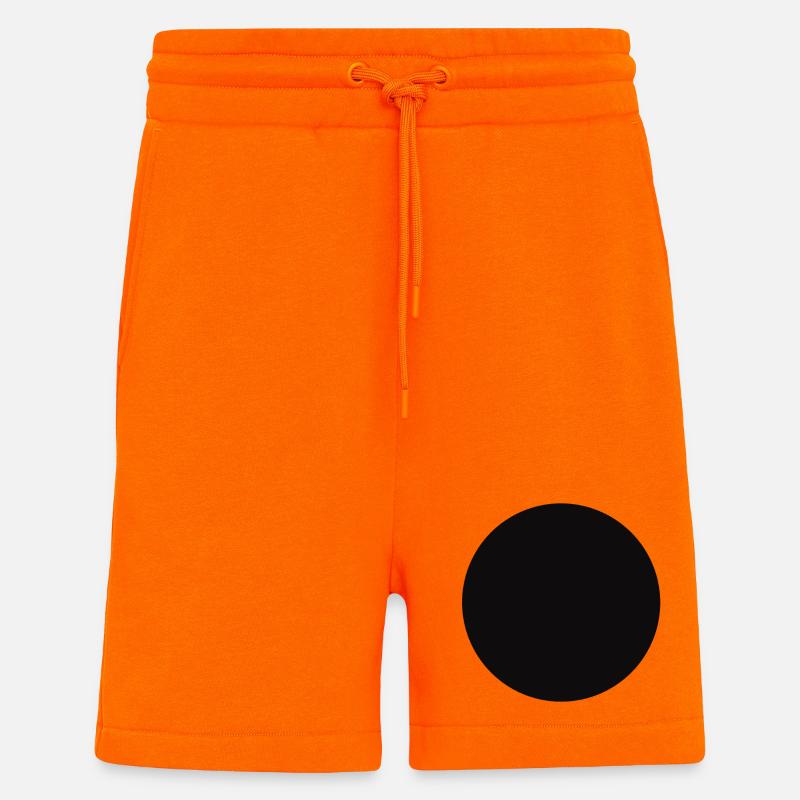 Abstract Black Geometry Pattern - Shorts - made by SPREAD - SUNSET ORANGE