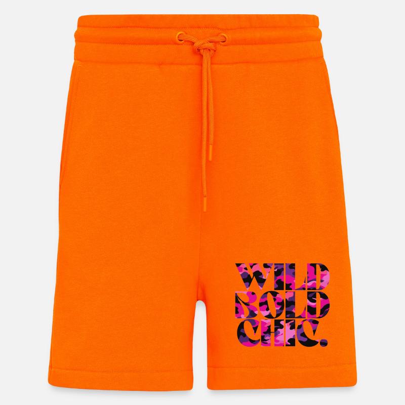 Wild Bold Chic Camo Pattern Design - Shorts - made by SPREAD - SUNSET ORANGE