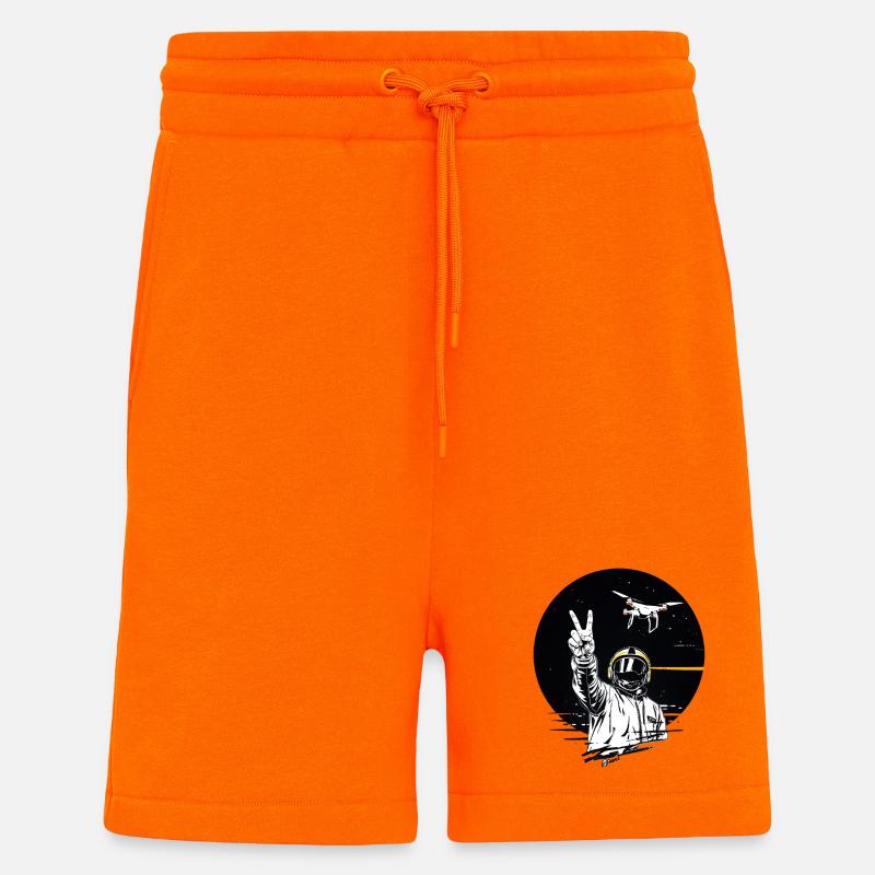 Weltraumheld mit Friedenshand - Shorts - made by SPREAD - SUNSET ORANGE