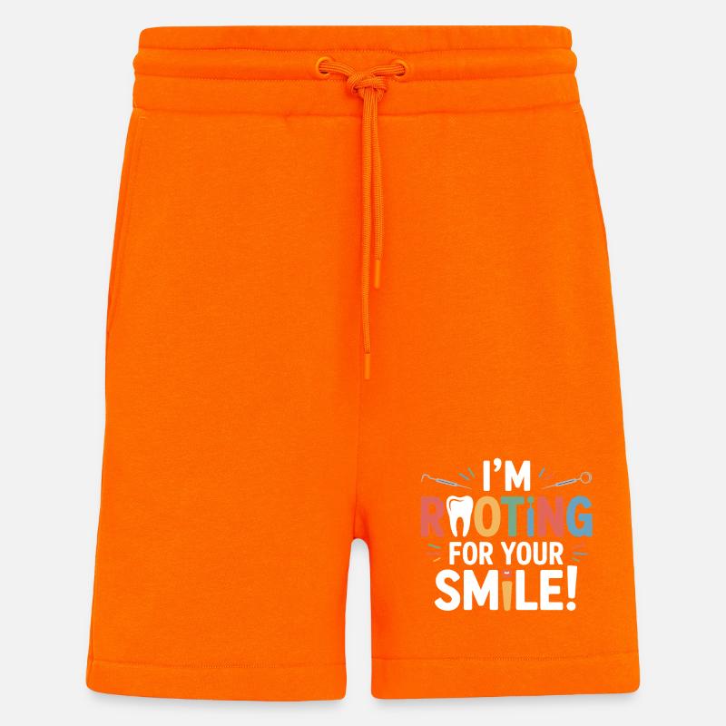 Conception technique de l’articulateur dentaire - Short bio décontracté fabriqué en UE - SUNSET ORANGE