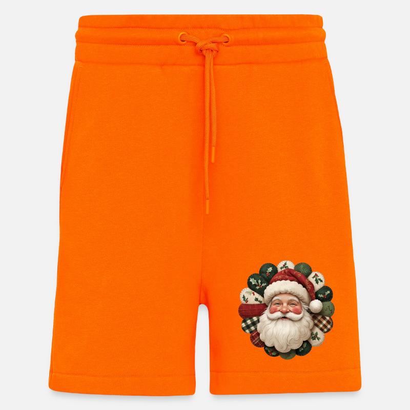 Patchwork Weihnachtsmann Motiv - Shorts - made by SPREAD - SUNSET ORANGE