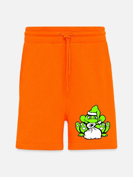 Frog Santa Claus Christmas Hat Gift - Shorts - made by SPREAD - SUNSET ORANGE