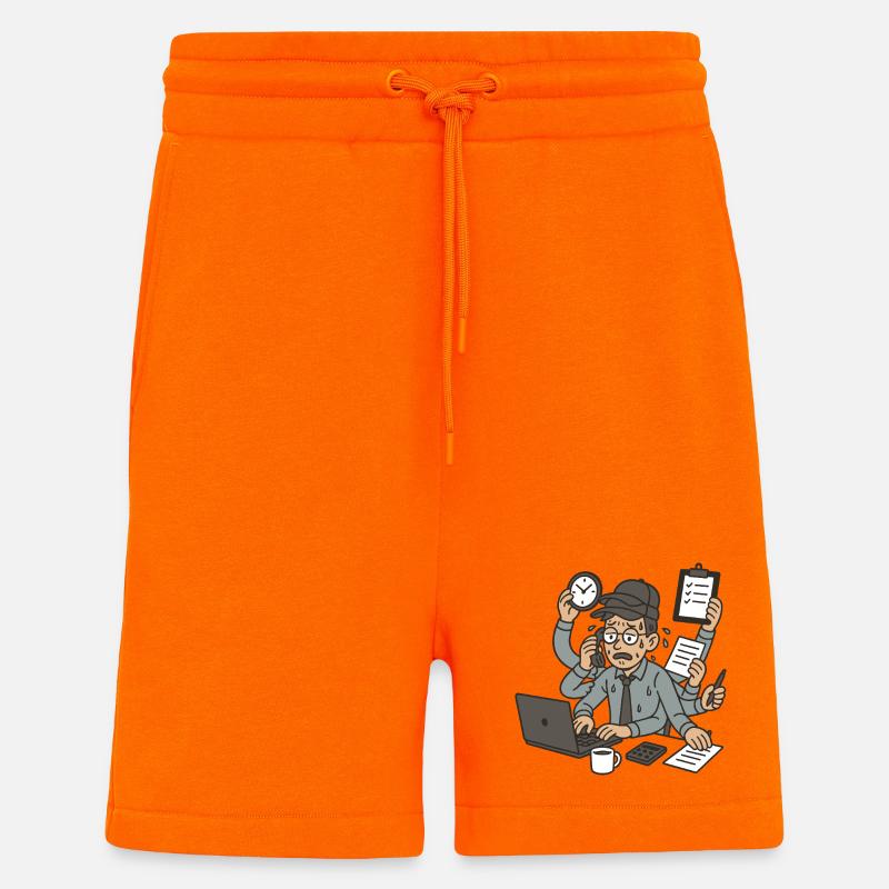 The multi-hatted worker - Shorts - made by SPREAD - SUNSET ORANGE
