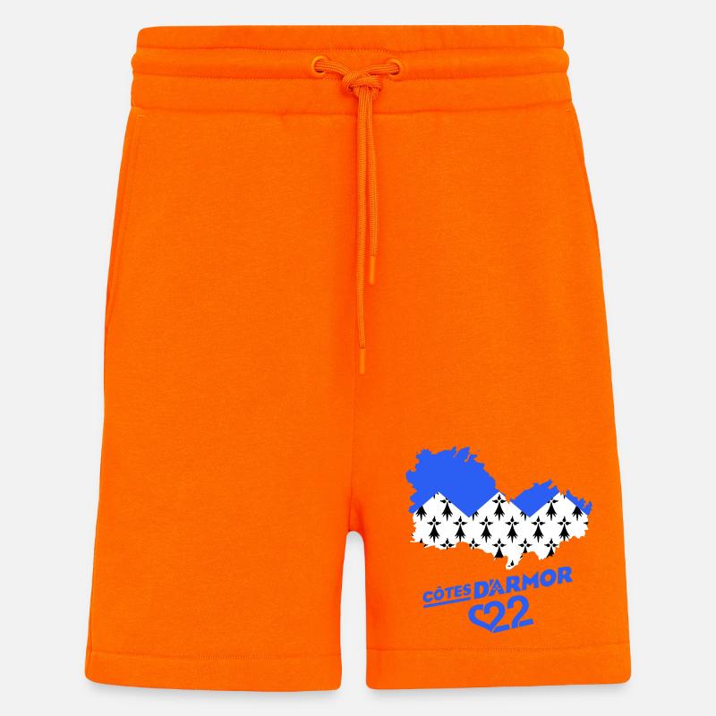 Cotes d'Armor 22  - Short bio décontracté fabriqué en UE - SUNSET ORANGE
