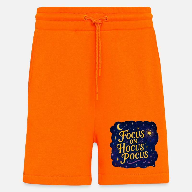 Focus on Hocus Pocus–Magisches Hexenspruch Design - Shorts - made by SPREAD - SUNSET ORANGE