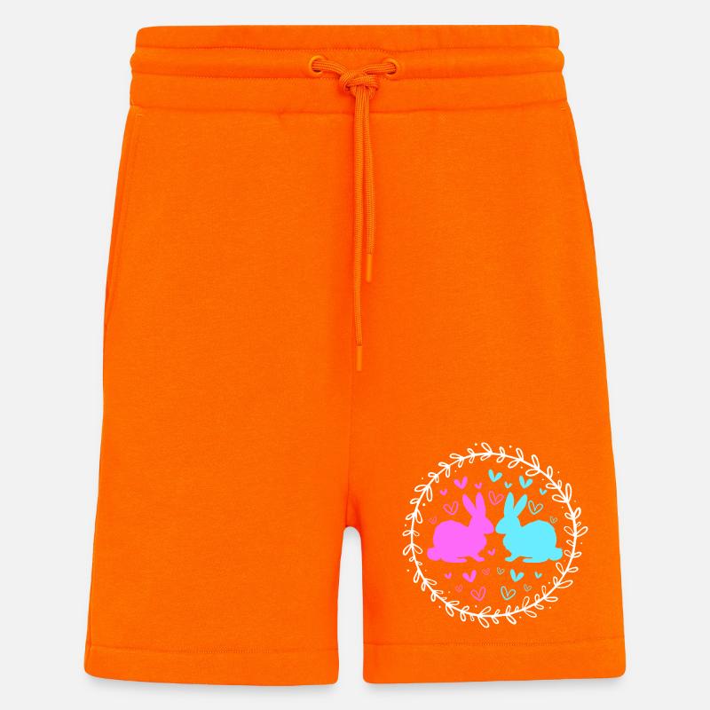 Gender Reveal Ostern Werdende Mutter - Shorts - made by SPREAD - SUNSET ORANGE