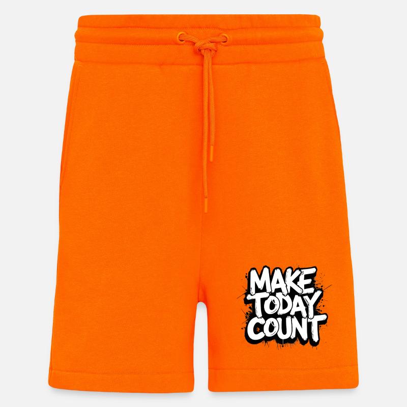 Make Today Count - Shorts - made by SPREAD - SUNSET ORANGE
