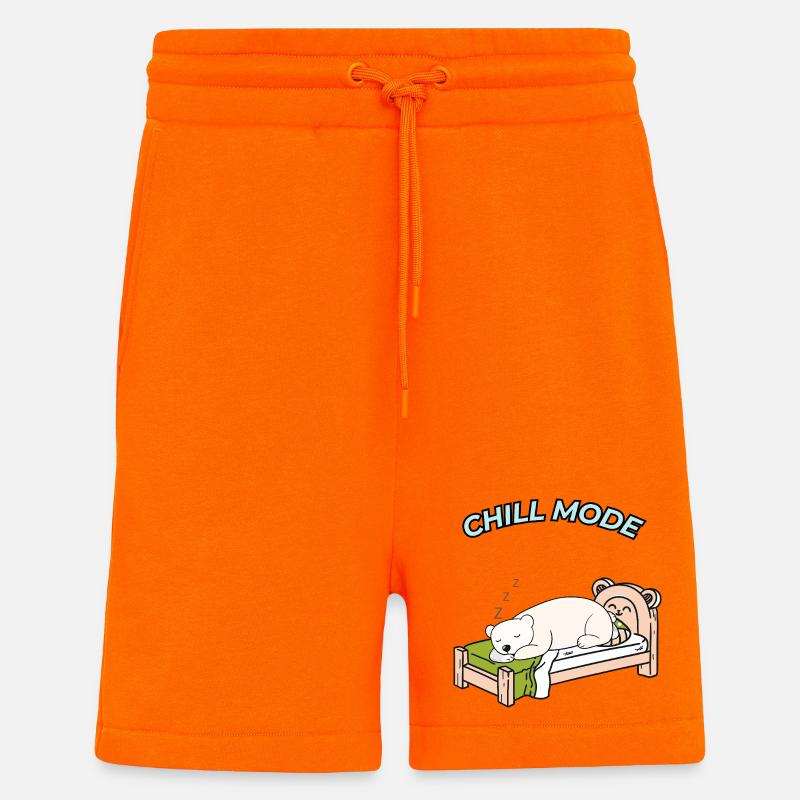 Einfach mal Chillen – Schlafender Bär - Shorts - made by SPREAD - SUNSET ORANGE