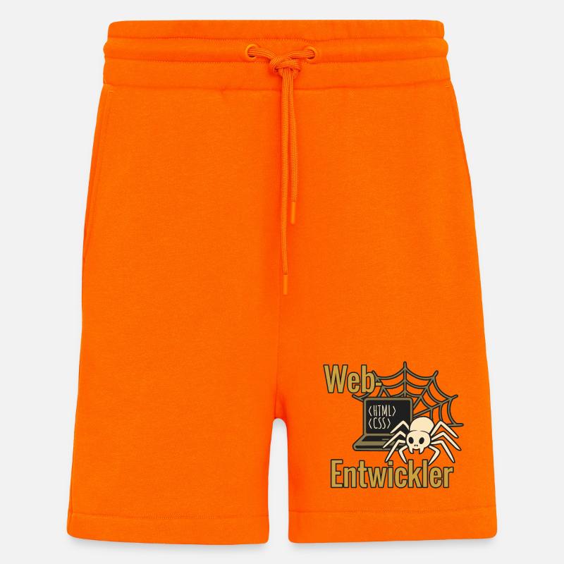 Web Developer - Halloween 2025 - Shorts - made by SPREAD - SUNSET ORANGE