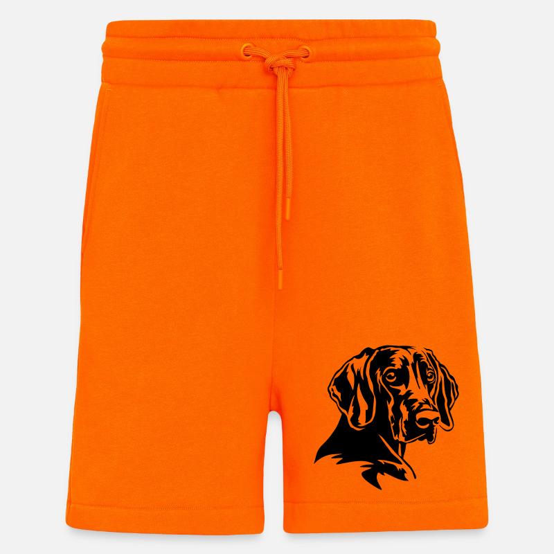 Weimaraner Kopf - Shorts - made by SPREAD - SUNSET ORANGE