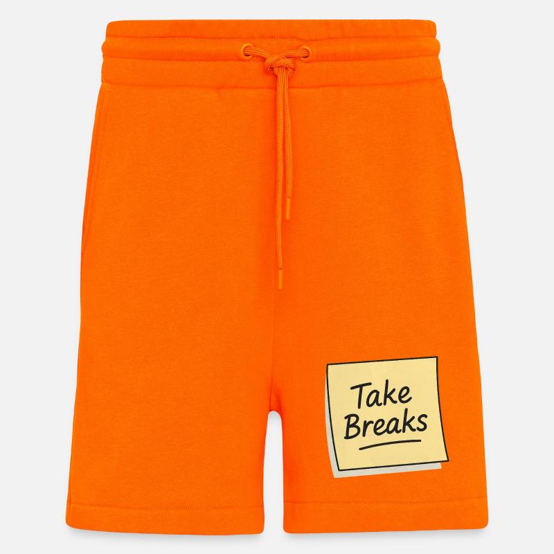 Take Breaks Sticky Note Reminder - Shorts - made by SPREAD - SUNSET ORANGE