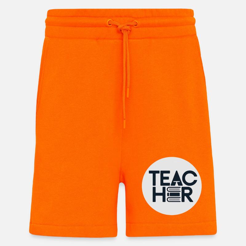 Lehrer Logo mit Büchern - Shorts - made by SPREAD - SUNSET ORANGE