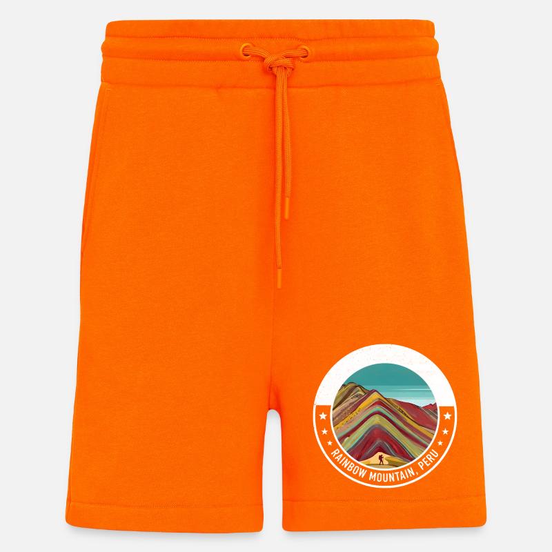 Regenbogenberg Peru Farbexplosion - Shorts - made by SPREAD - SUNSET ORANGE