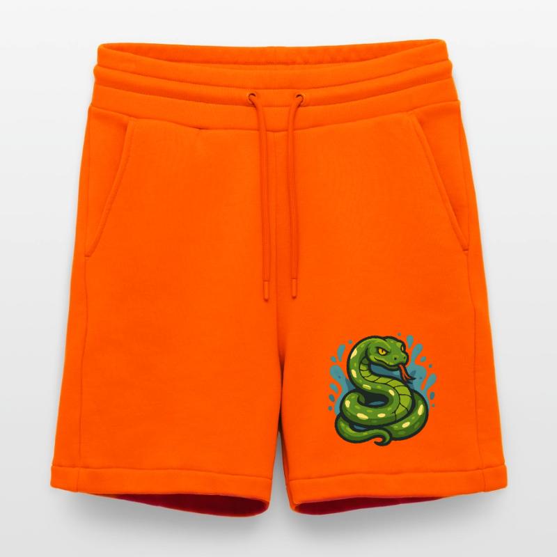 Green Tree Python Snake in Wave Shorts - made by SPREAD