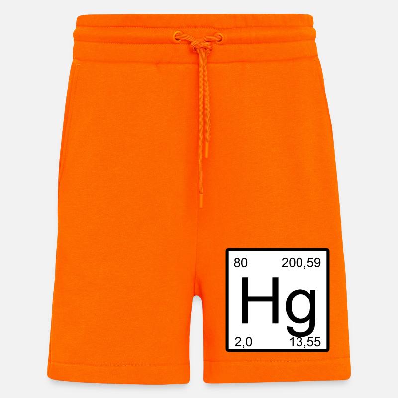 Hg Periodensystem Minimaldesign - Shorts - made by SPREAD - SUNSET ORANGE