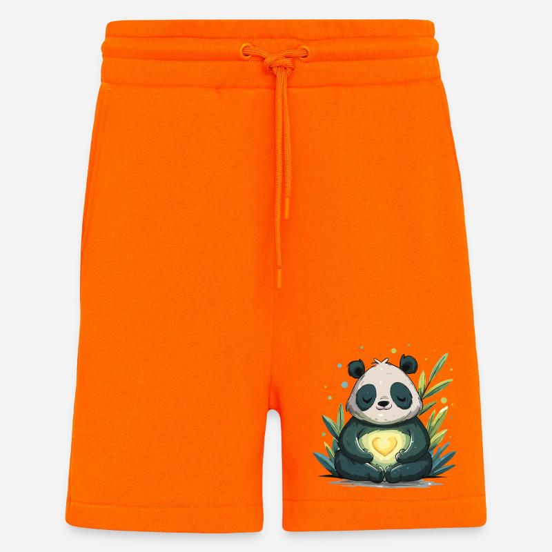 Panda Herzleuchte - Shorts - made by SPREAD - SUNSET ORANGE