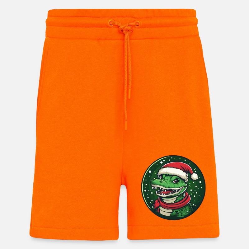 Alligator mit Santa Hut - Shorts - made by SPREAD - SUNSET ORANGE