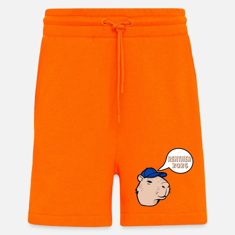 Rentner Rente 2026 Capybara - Shorts - made by SPREAD - SUNSET ORANGE