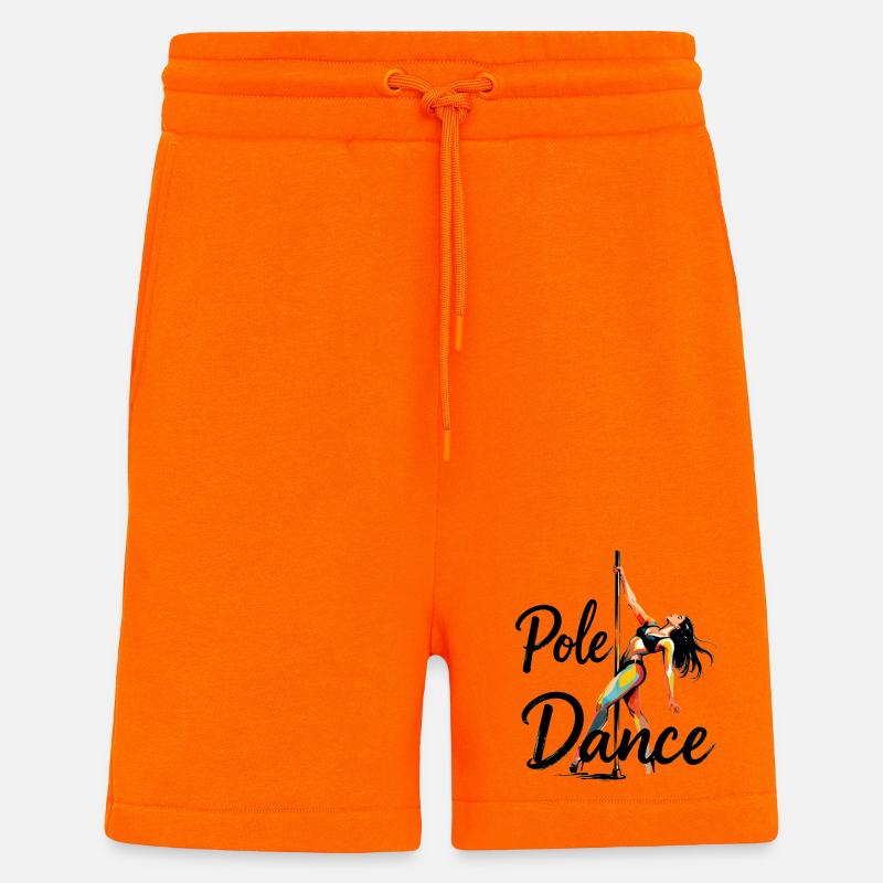 Pole Dance Pole Dancer Aesthetic Gift - Shorts - made by SPREAD - SUNSET ORANGE