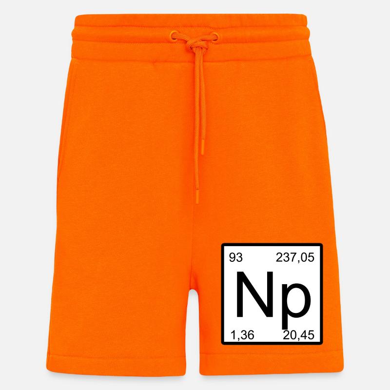 Neptunium Elementar Minimalkunst - Shorts - made by SPREAD - SUNSET ORANGE