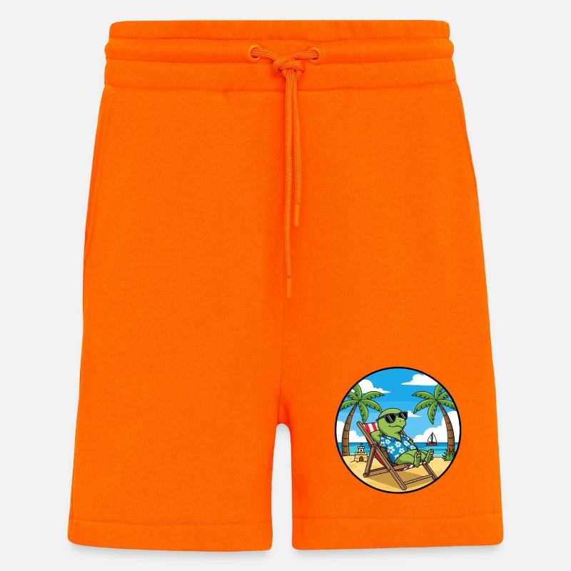 Cool Turtle Beach Vacation Summer Vibes - Shorts - made by SPREAD - SUNSET ORANGE