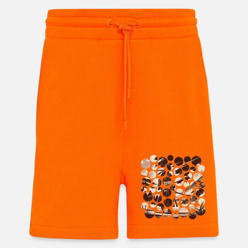 Japanischer Samurai in Schwarz-Weiß Landschaft - Shorts - made by SPREAD - SUNSET ORANGE