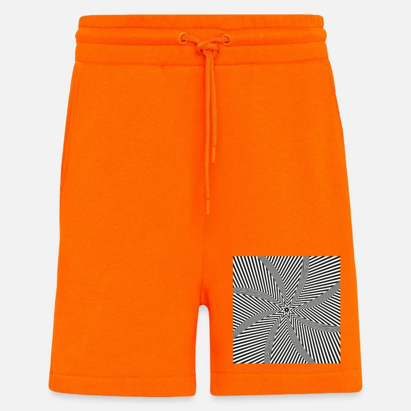 Starburst optisches Labyrinth - Shorts - made by SPREAD - SUNSET ORANGE