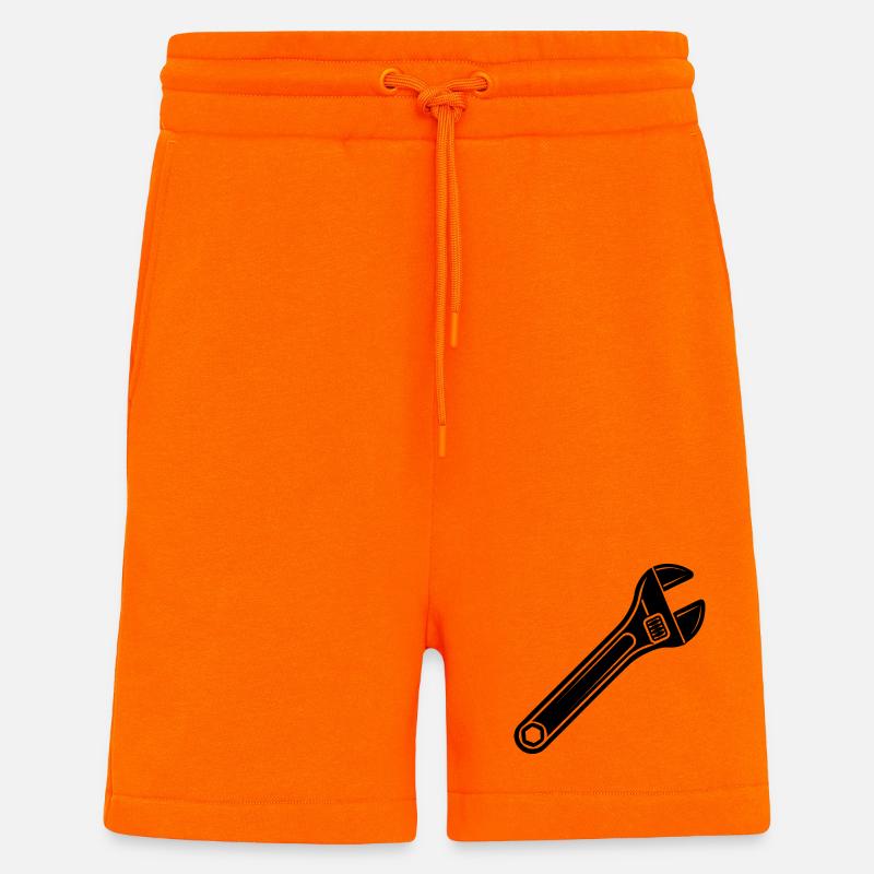 Clé à molette réglable - Short bio décontracté fabriqué en UE - SUNSET ORANGE