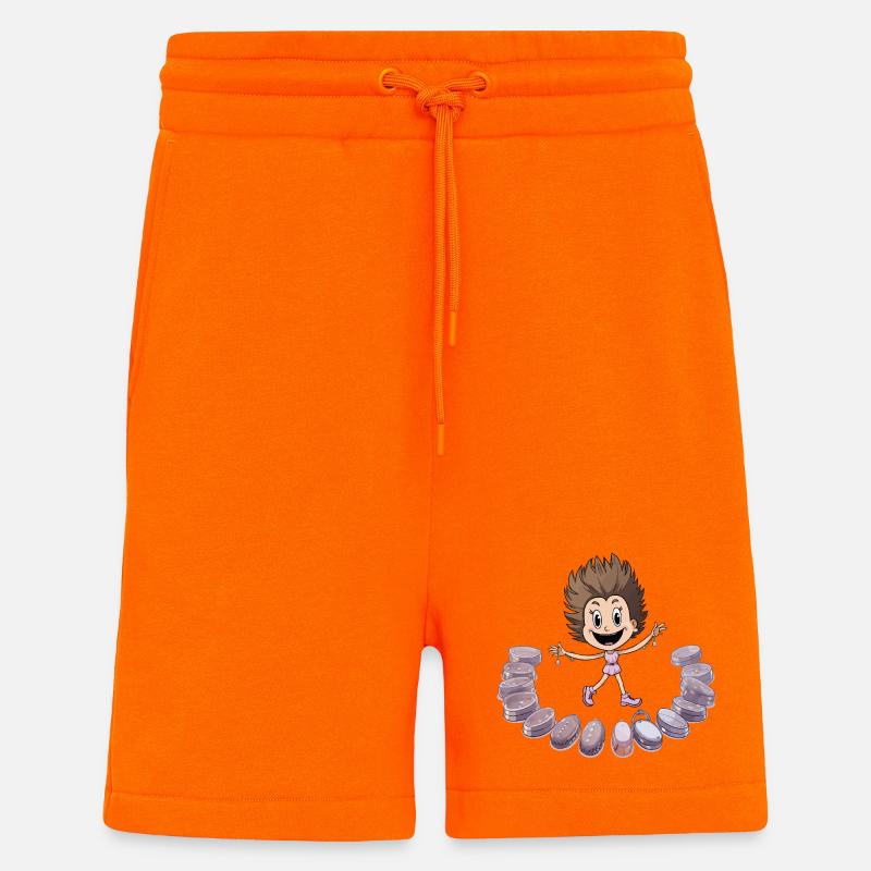 Danseuse Macaron - Short bio décontracté fabriqué en UE - SUNSET ORANGE